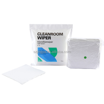 Microfiber 9&quot;*9&quot; 6&quot;*6&quot; Non Woven Antistatic Cleanroom Wipers Microfiber Cleaning Cloths Suitable For Class 10